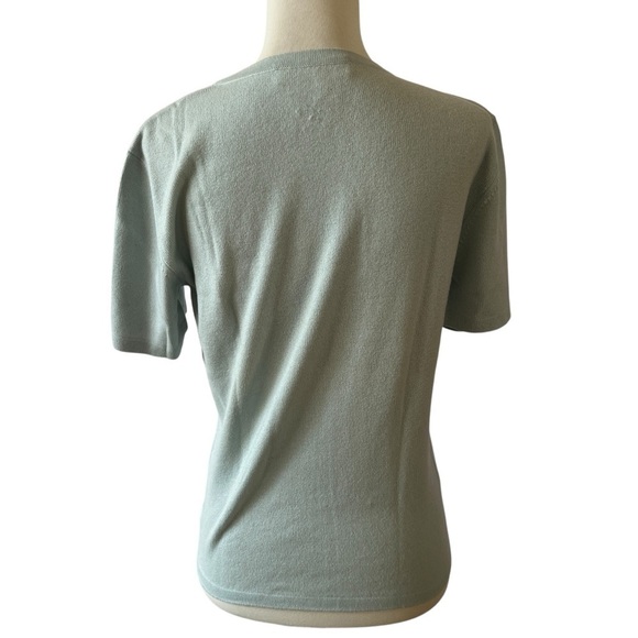 ESCADA MARGARETHA LEY CASHMERE SILK SWEATER FLORAL COQUETTE LUXURY VINTAGE S - Picture 6 of 11